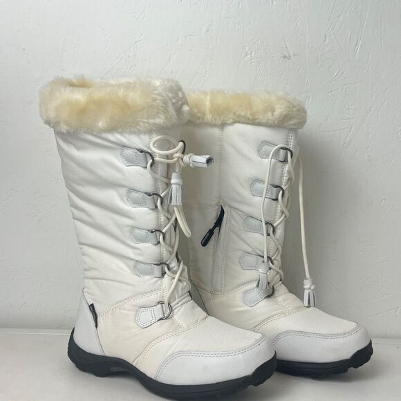 BAFFIN CHLOE SNOW BOOTS Winter Waterproof Black/CHARCOAL Women’s Size 8 Like new - Picture 1 of 16